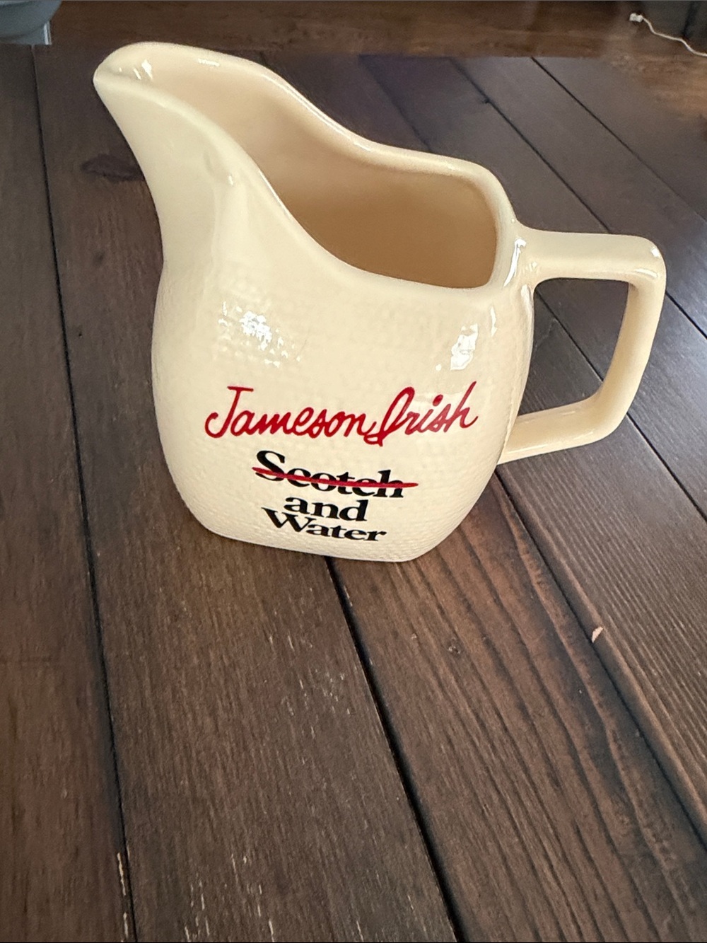 Cream Ceramic Pitcher in Cream